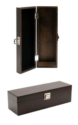 1 Bottle Luxury Elm Wood Box with Black Velvet Lining