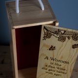1 Bottle Magnum Hand Burned Pre-Made Wine Box