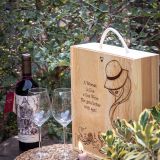 3 Bottle Hand Burned Pre-Made Wine Box