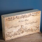 6 Bottle Hand Burned Pre-Made Wine Box