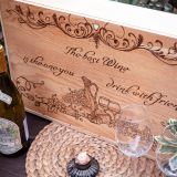 6 Bottle Hand Burned Pre-Made Wine Box