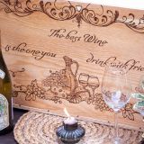 6 Bottle Hand Burned Pre-Made Wine Box